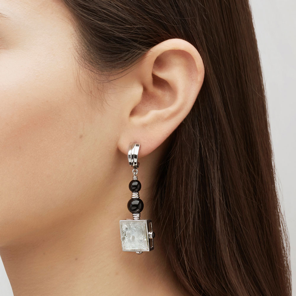 Lalique Arethuse Earrings, Black